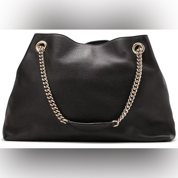 Gucci Black Leather Chain Shoulder Soho Bag - Picture 2 of 5
